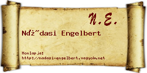 Nádasi Engelbert névjegykártya